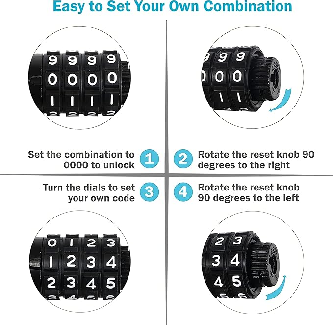 Lumintrail Combination Bike Lock Cable - 6 Feet Bike Locks 2 Pack Heavy Duty Anti Theft with Combinations - Bike Cable Lock Combination with Mounting Brackett (2 Pack, Black)