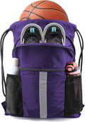 BeeGreen Drawstring Backpack Bag with Shoe Compartment, X-Large Black Gym Sports String Cinch Backpack