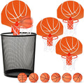 Honoson 3 Sets Indoor Trash Can Basketball Game Set Includes 3 Mini Clip on Basketball Hoop with Backboard 6 Inflatable Ball 3 Pump Kid Adult Office Decompression Toy Birthday Gift(Fresh)