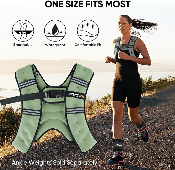 APEXUP Weighted Vest Men Women, Weight Vest for Women Workout Equipment for Strength Training Running