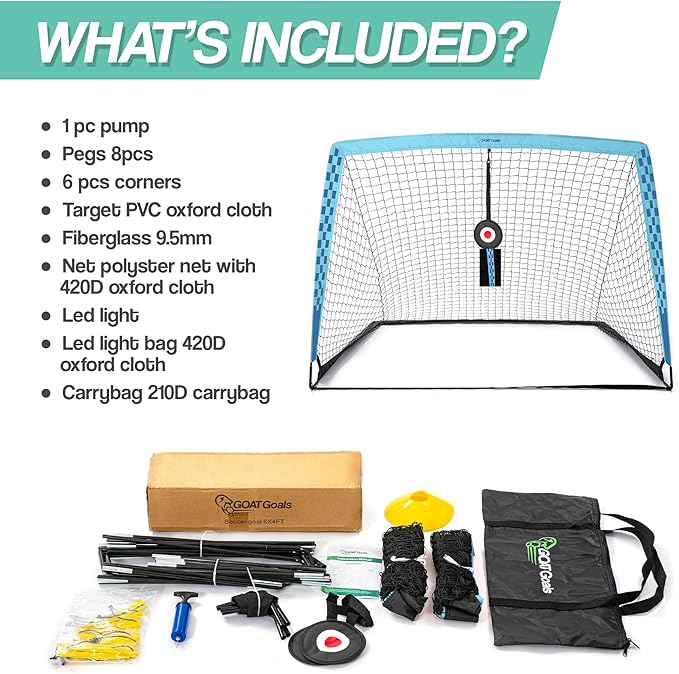 Premium Backyard Soccer Goal Set – Includes Portable Pop-Up Goals, Heavy-Duty Nets, Training Balls, and Full Equipment for Kids and Toddlers – Ideal for Outdoor Play & Skill Development