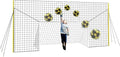 Soccer Goals & Soccer Backstop Net with Rebounder - All-in-One Backyard Net - Sports & Outdoors Soccer Goal for Volley, Passing, Solo Training