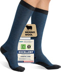 Merino Wool Compression Socks for Women Men, 15-20 mmHg, Soft & Breathable for Travel, Running, Pregnancy