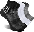 IRAMY Compression Ankle Support Socks Coolmax Wicking Cushioned Athletic Plantar Fasciitis Relief Men Women 2/3/6 Pairs