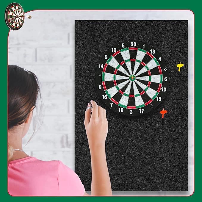 Dart Board Backing Felt Wall Tiles Cork Dart Board Backer Alternative Self-Adhesive Wall Protectors Square Backing Tiles