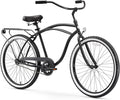 sixthreezero Around The Block Men's Beach Cruiser Bike, Hybrid Bicycle with Rear Rack