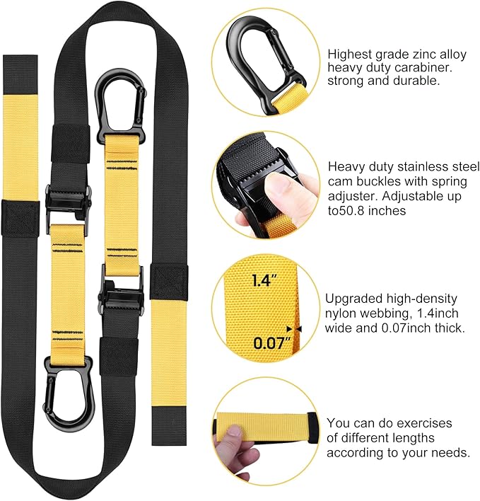 Home Resistance Training Kit | Bodyweight Resistance Bands with Handles, Door Anchor, Heavy Duty Exercise Bands | All-in-One Gym Workout Equipment for Home Fitness