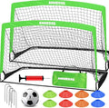 6x4FT Kids Soccer Goal for Backyard Set Portable Soccer Goal with Ball Pump and Cones Soccer Net Set of 2 Training Equipment Outdoor Sports Gift