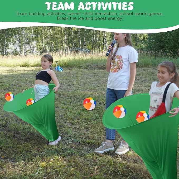 Granny Pants Yard Game Sets, 2025 New Outdoor Party Granny Pants with 4 Bouncy Balls and 1 Pump for Family Reunion Games, Backyard Gatherings & Team Games