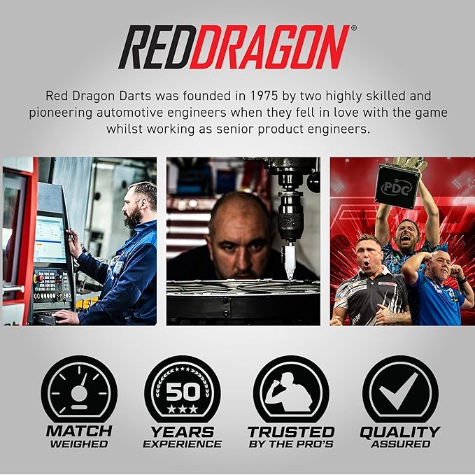 Red Dragon Freestyle 90% Tungsten Steel Darts with Flights and Stems
