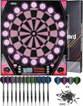 Electronic Dart Board with Bright Score Display, Multiple Games, and Durable Design-Perfect for Family Fun and Competitions-Includes Soft Tip with 12 Darts