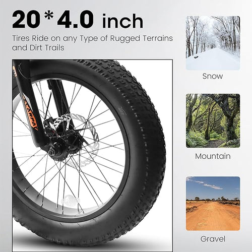 20 24 26 Inch Mountain Bike, 20 inch 7 Speeds Steel Kids Fat Tire Mountain Bike, 24 26 inch Aluminum Frame Boys Bike, Front Suspension Dual Disc Brake Teens Sport Bikes for Kids Boys Girls