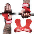 MANUEKLEAR Gym Straps Weight Lifting, Double Leather Lifting Straps for Men Deadlift with Cushion Wrist Loop, Gym Lifting Wrist Wraps for Weightlifting