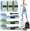 Wide Fabric Resistance Bands Set for Working Out, Non-Slip Exercise Booty Bands for Women & Men Leg and Glutes with Hair Ties and Tape Measure - for Home Gym Workout, Yoga, Pilates