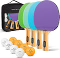 PRO SPIN Ping Pong Paddles - High-Performance Set with Premium Table Tennis Rackets, 3-Star Ping Pong Balls, Compact Storage Case | Professional Quality Ping Pong Paddle Set | Indoor & Outdoor Games