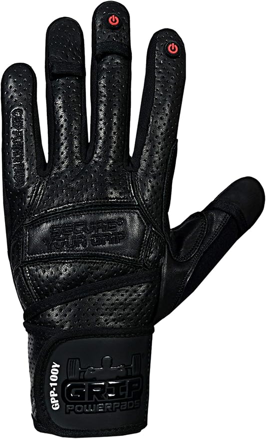 Elite Leather Gym Gloves with Built in 2" Wide Wrist Wraps Grip & Design for Weightlifting Power Lifting Bodybuilding & Strength Training Workout Exercises, Size : Small