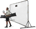 Soccer Rebounder Net 6x12 Feet Practice Soccer Training Equipment | Portable, Easy Assembly, Steel Frame | Perfect for Practicing Backyard Volley, Solo Training,Kickback, Passing, Pitchback