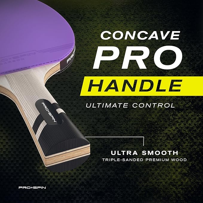 PRO SPIN Ping Pong Paddles - Professional Level Table Tennis Rackets with Carbon Fiber for Superior Control | 7-Ply Blade, Premium Rubber, 2.0mm Sponge | Includes Protector Case