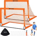 Soccer Goals, Soccer Net for Backyard, 2 Pack 4' x 3' Soccer Goal Training Equipment, Portable Soccer Nets with Soccer Ball and Ball Pump,Goal Net for Sports Training
