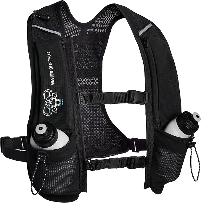 Water Buffalo Hydration Running Vest - Quiver Hydration Vest - Running Hydration Vest with Dual Water Bottles - Lightweight Water Backpack for Running,