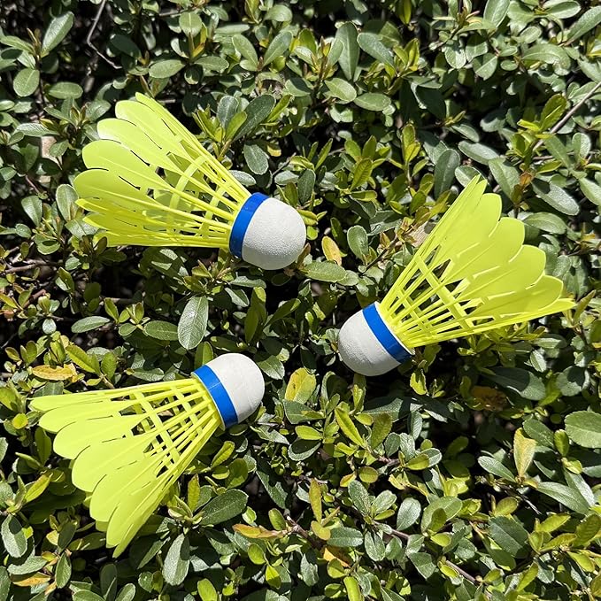 12 Packs Nylon Badminton Shuttlecocks Birdies Nylon Feather Shuttlecocks Badminton Birdies Great Stability ＆ Durability Indoor Outdoor Sports Hight Speed Training