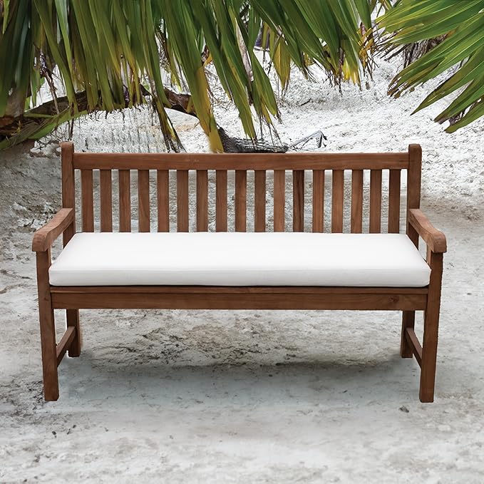 Tommy Bahama Bench Cushion, 48" X 19" X 2.5", Bamboo Bay Bone