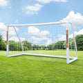 SHANTRA Soccer Goal, 12x6/10x6.5/8x5/6x4FT Soccer Goals for Backyard, Full Size Soccer Nets for Kids & Adults, Portable Soccer Goal with 2 Soccer Nets & 1 Carry Bag, Porterias De Futbol Soccer