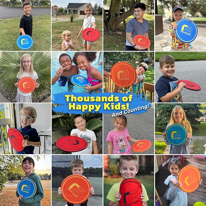 Soft Disc Flying Toy - Doesn't Hurt to Catch - Best Stocking Stuffers For Kids & Adults All Ages - Gifts for Boys & Girls 4 5 6 7 8 9 10 11 12 13 Year Old Boy & Up - Beach Toys For Kids Outdoor Games
