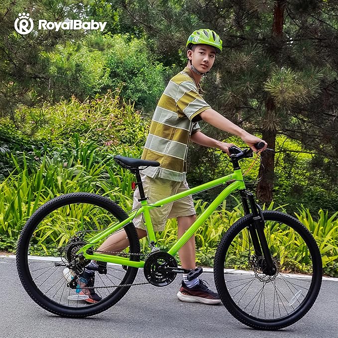 RoyalBaby Kids Mountain Bike for Boys and Girls, Ultra-Light Aluminum 20-24 Inch Wheel Bicycle for 6-14 Years Old Children, 7/21-Speeds Drivetrain