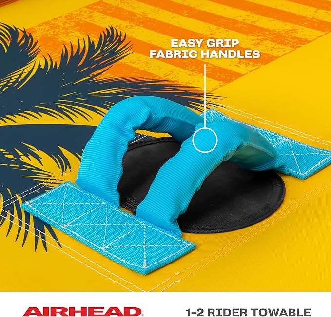 Airhead Mable Inflatable Towable Tube, 1-4 Rider Models, Dual Tow Points, Full Nylon Cover, EVA Foam Pads, Patented Speed Valve, Boat Tubes and Towables