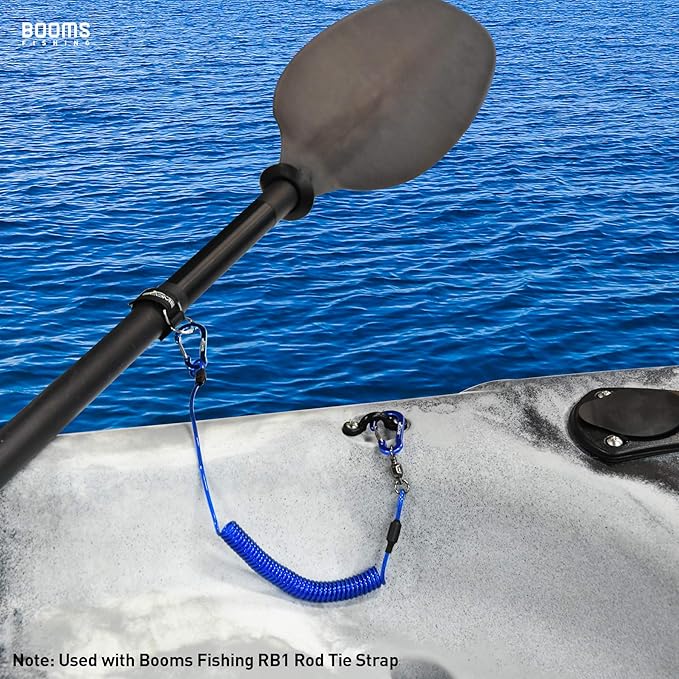 Booms Fishing T02 Fishing Pole Tether, Kayak Paddle Leash, Paddle Board Fishing Accessories, Heavy Duty Fishing Lanyard for Fishing Tools/Rods/Paddles