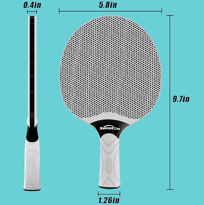 Senston Table Tennis Rackets Set,Professional Ping Pong Paddle Set for 4 Players, Composite Rubber Table Tennis Paddles, Indoor or Outdoor Games.