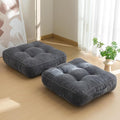 6" Washable Floor Pillow Cushion for Adults, Meditation Cushion Pillow, Large Square Floor Sitting, Removable Tufted Corduroy Cover, for Tatami Living Room or Yoga, 22x22 Inch, 2Pack, Machine Washable