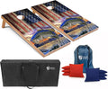 Tailgating Pros Cornhole Board Set w/Bean Bags and Carrying Case - 4'x2' Corn Hole Toss - Tournament and Lightweight Options - Optional LED Lights