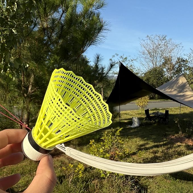 12 Packs Nylon Badminton Shuttlecocks Birdies Nylon Feather Shuttlecocks Badminton Birdies Great Stability ＆ Durability Indoor Outdoor Sports Hight Speed Training