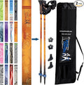 Official Nordic Walking Poles - True Classic Nordic Glove Grips, Lightweight, Adjustable, and Collapsible -2 Pieces w/flip Locks, Detachable Feet and Travel Bag by York Nordic - Heights 5'4"-6'2"