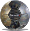 Soccer Ball - Premium Boy and Girl Official Match Ball with Cool Reflective Iridescent Rainbow Hex Pattern, Durable, Indoor, Outdoor, Training, Practice, Playtime and Games