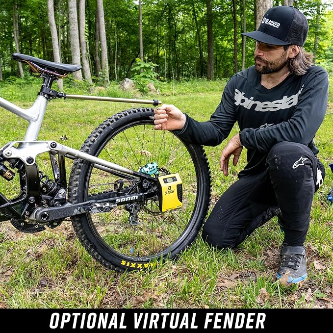 Slacker Digital Suspension Tuner Sag Scale with Bluetooth®. Check Your Suspension sag in Seconds. Works on Mountain Bikes, Street Bikes, Off-Road Bikes and Adventure Motorcycles