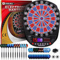 WIN.MAX Electronic Dart Board Soft Tip Dartboard Set LED Displays 3 Languages with 12 Darts 100 Tips Power Adapter
