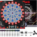 Electronic Dartboard, Dual Speakers with Automatic Voice Announcing Score, High Definition LCD Display, Includes 12 Soft Tip Darts, Suitable for Family Gatherings Bar Entertainment