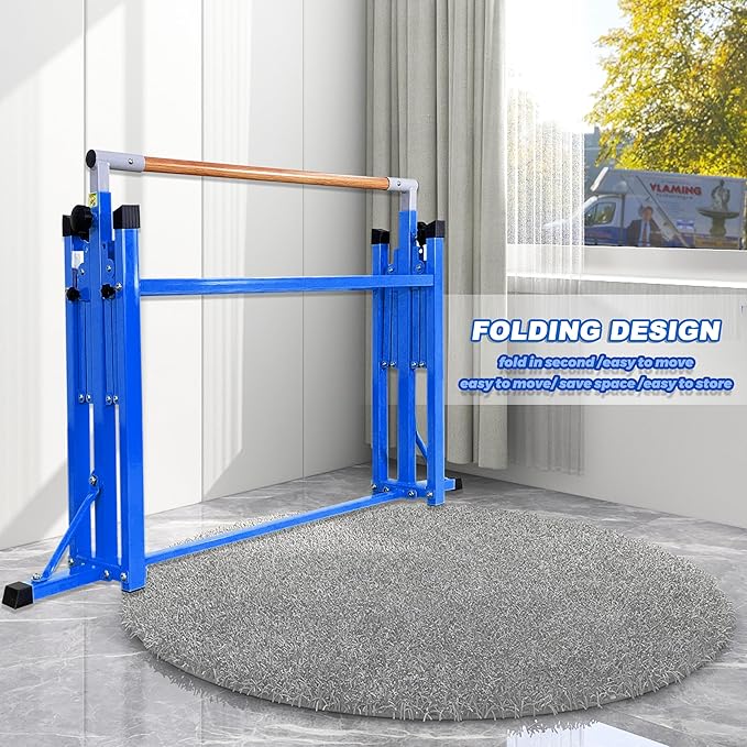 MARFULA Gymnastic Bar for Kid and Teenage Ages 3-25, 5 FT / 8 FT Base Length, 4 FT Width 5 FT Height, Gymnastic Kip Bar Horizontal Bar for Gymnast, Gymnastic Training Equipment for Home and Club Use