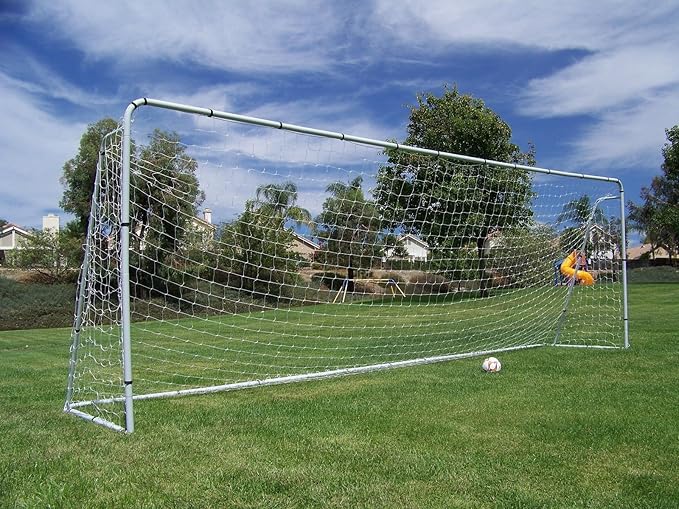 Official Youth Modified Size 21 X 7 X 5 Ft. Steel Soccer Goal. Heavy Duty Frame w/Net. Regulation Youth Modified League Size Goal. Portable Practice Training Aid. 21 X 7, 21x7 Soccer Goal
