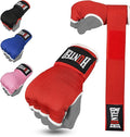 HUNTER Gel Padded Inner Gloves with Hand Wraps for Boxing, Quick Elastic Training Wraps for Men & Women, Muay Thai MMA Kickboxing Martial Arts Knuckle Wrist Protector (Pair)
