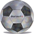 Soccer Ball - Premium Boy and Girl Official Match Ball with Cool Reflective Iridescent Rainbow Hex Pattern, Durable, Indoor, Outdoor, Training, Practice, Playtime and Games