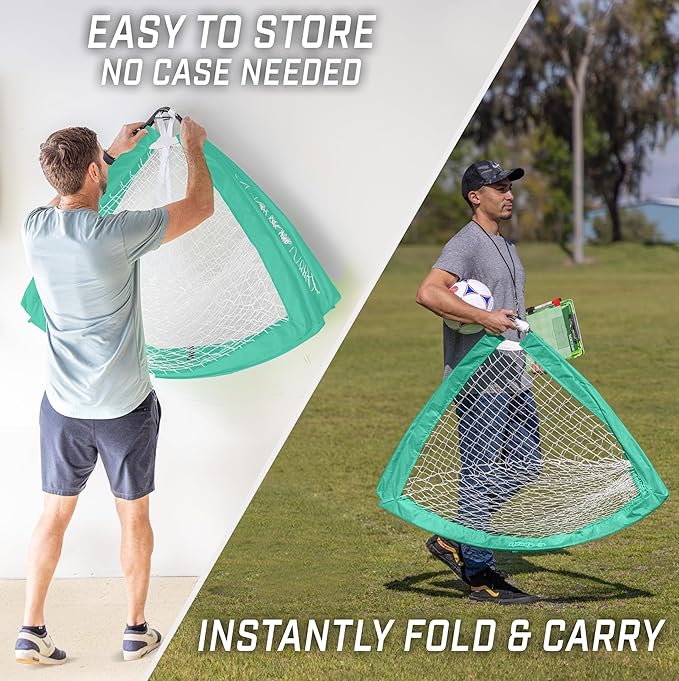 GoSports 4 x 3 ft Portable Soccer Goals for Kids - 13 Colors - Set of 2 Team Tone Pop Up Nets for Backyard