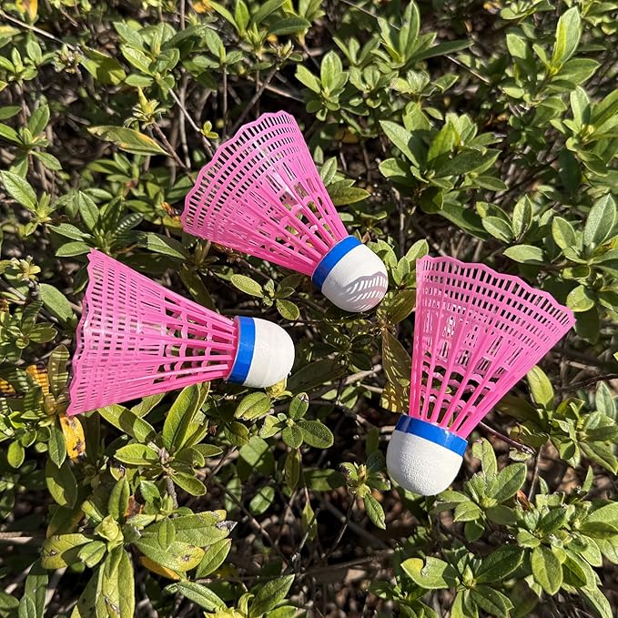 12 Packs Nylon Badminton Shuttlecocks Birdies Nylon Feather Shuttlecocks Badminton Birdies Great Stability ＆ Durability Indoor Outdoor Sports Hight Speed Training