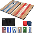 GoSports Portable Cornhole Sets, 8 Styles – Choose 4 x 2 ft or 3 x 2 ft - Boards Include 8 Bean Bags, Travel Case, and Game Rules