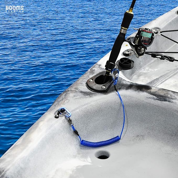 Booms Fishing T02 Fishing Pole Tether, Kayak Paddle Leash, Paddle Board Fishing Accessories, Heavy Duty Fishing Lanyard for Fishing Tools/Rods/Paddles