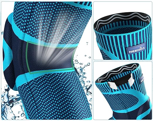 NEENCA Knee Braces for Knee Pain Relief, Compression Knee Sleeves with Patella Gel Pad & Side Stabilizers, Knee Support for Weightlifting, Running, Workout, Arthritis, Meniscus Tear, Men Women. ACE-53