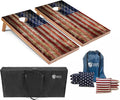 Tailgating Pros Cornhole Board Set w/Bean Bags and Carrying Case - 4'x2' Corn Hole Toss - Tournament and Lightweight Options - Optional LED Lights